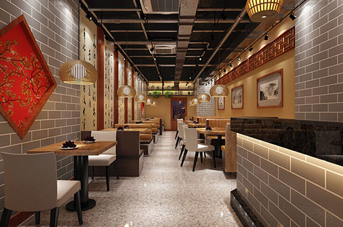 博厚镇传统中式餐厅餐馆装修设计效果图