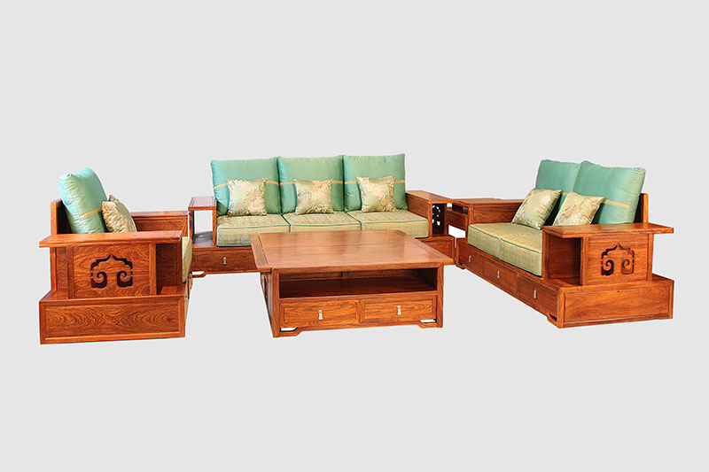 博厚镇中式实木沙发简直太美了